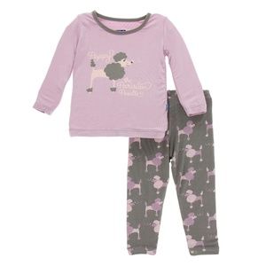 Cobblestone Poodle Long Sleeve Pajama Set